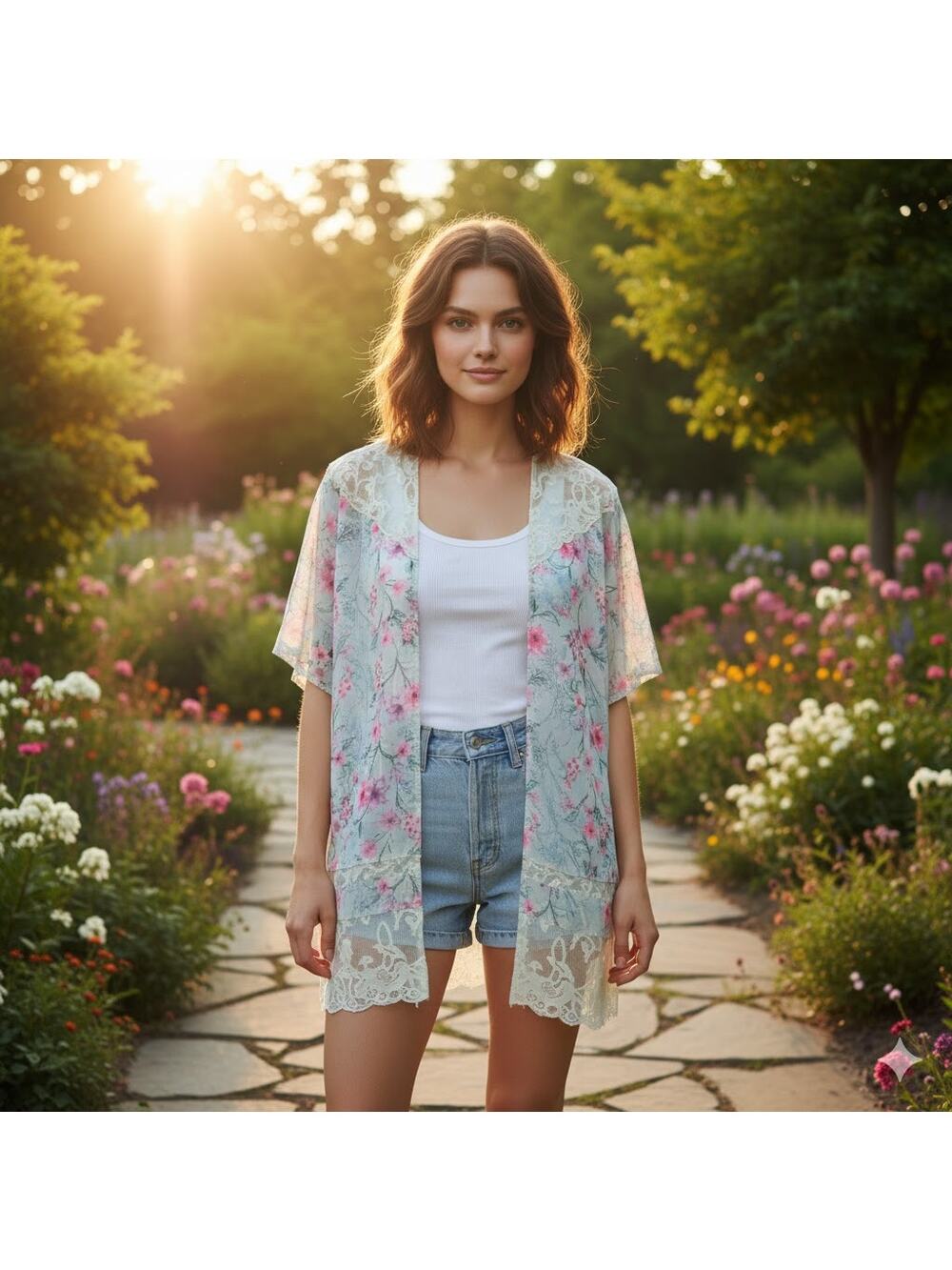 Candies Open Kimono Floral